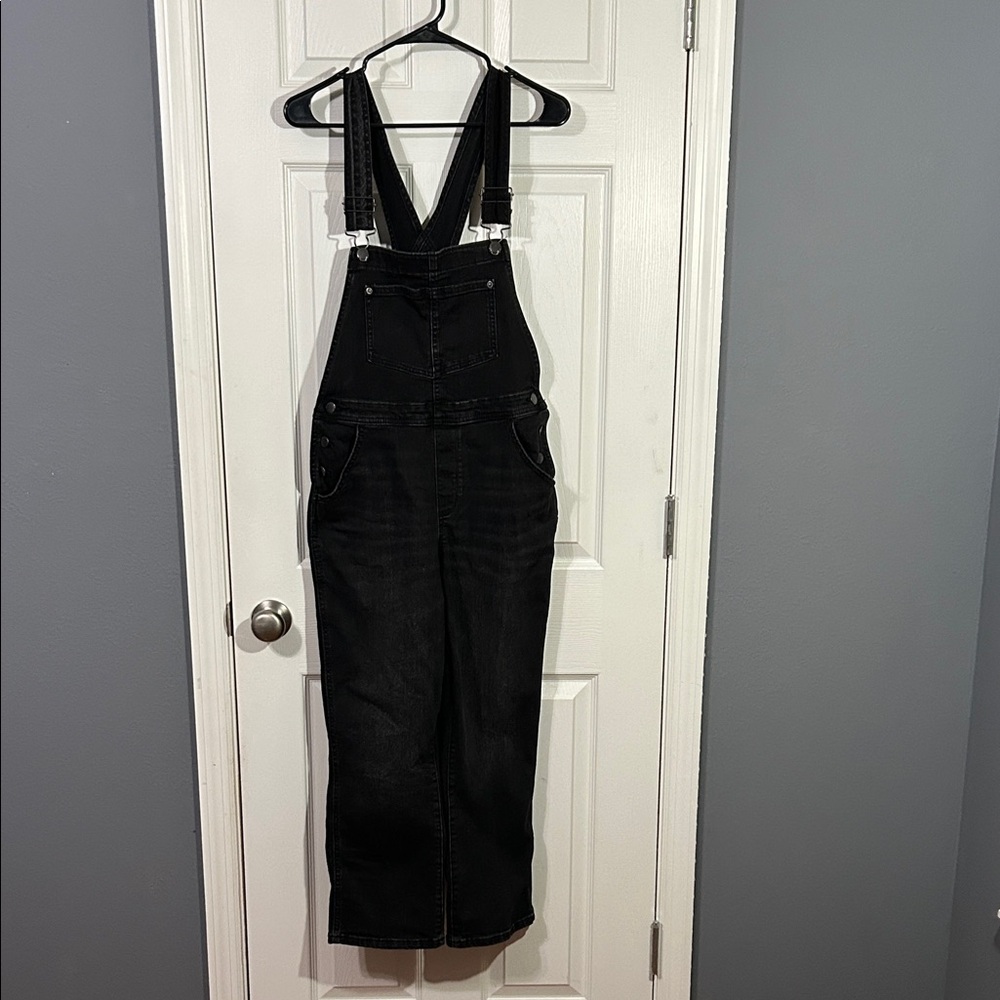 Sonoma Charcoal Denim Overalls women’s size medium